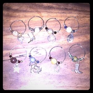 Southwestern Style Silver and Gemstone Wine Rings